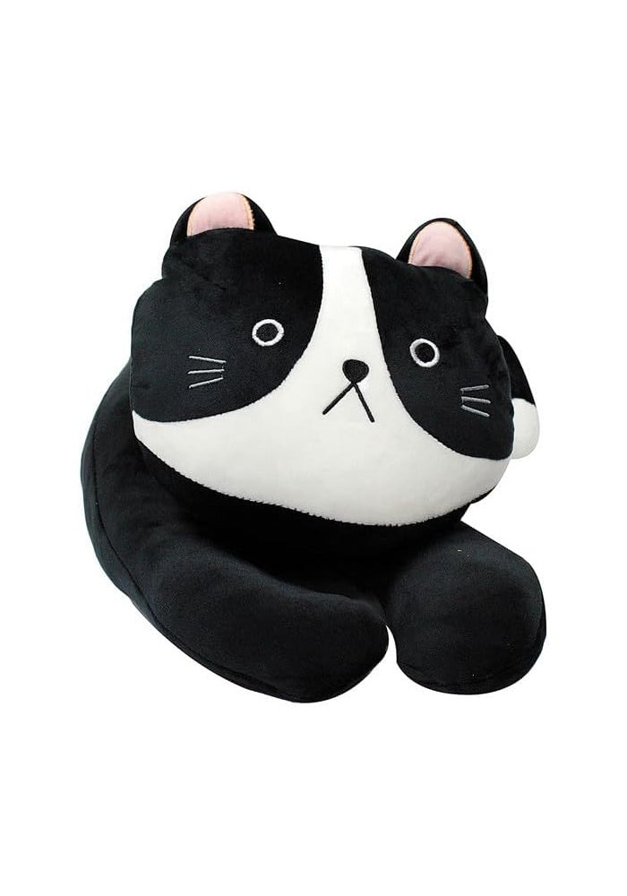 Daiso وسادة دايسو إنغ هاج - قطة كاليكو مستلقية - بيضاء وسوداء - Image 2